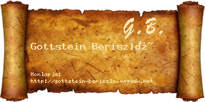 Gottstein Beriszló névjegykártya
