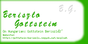 beriszlo gottstein business card